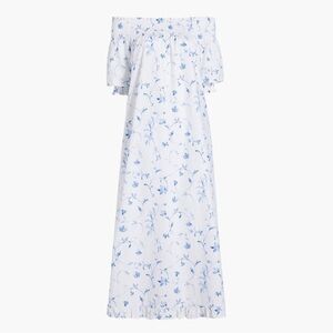 Hill House Small Caroline Nap Dress Blue and White Floral Midi or Maxi Dress